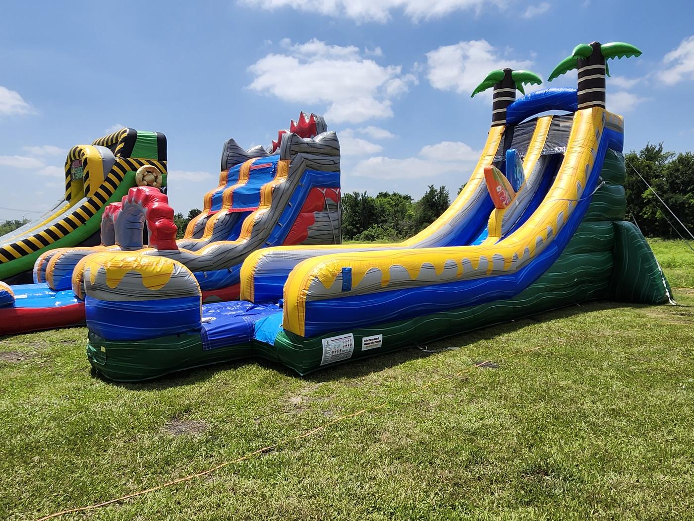 Moonwalk and water slide rentals in Round Rock TX by our team — serving 78664, 78665, 78681